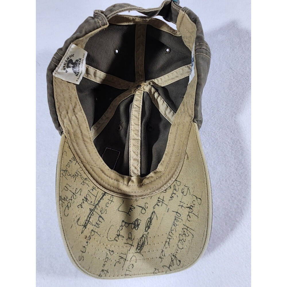 jimi hendrix Army Green embroidered Signature & Photo Cotton ball cap Adjustable - Picture 3 of 7